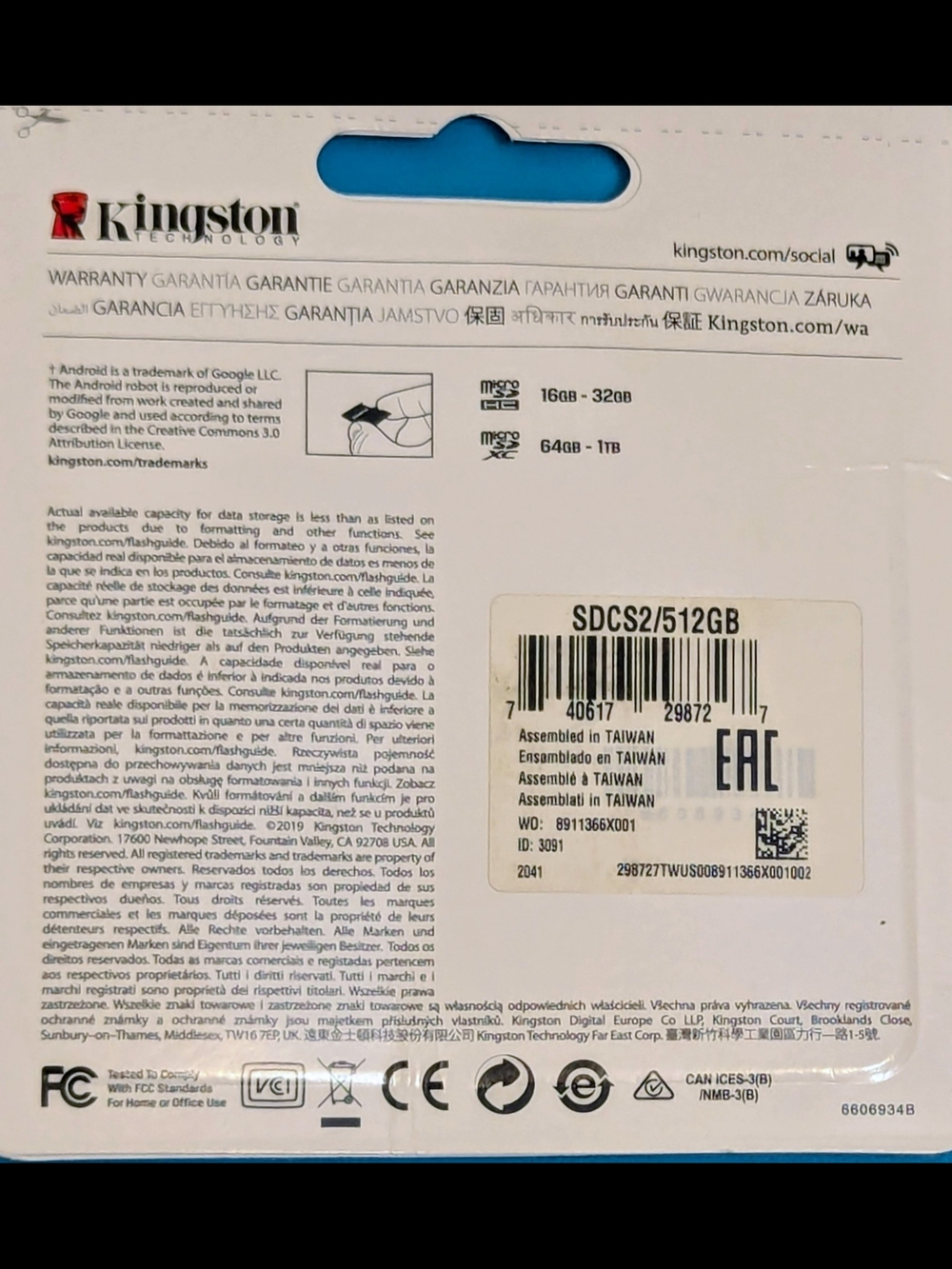 Kingston 512GB Canvas Select Plus UHS-I microSDXC Memory Card with SD Adapter - Picture 5 of 5